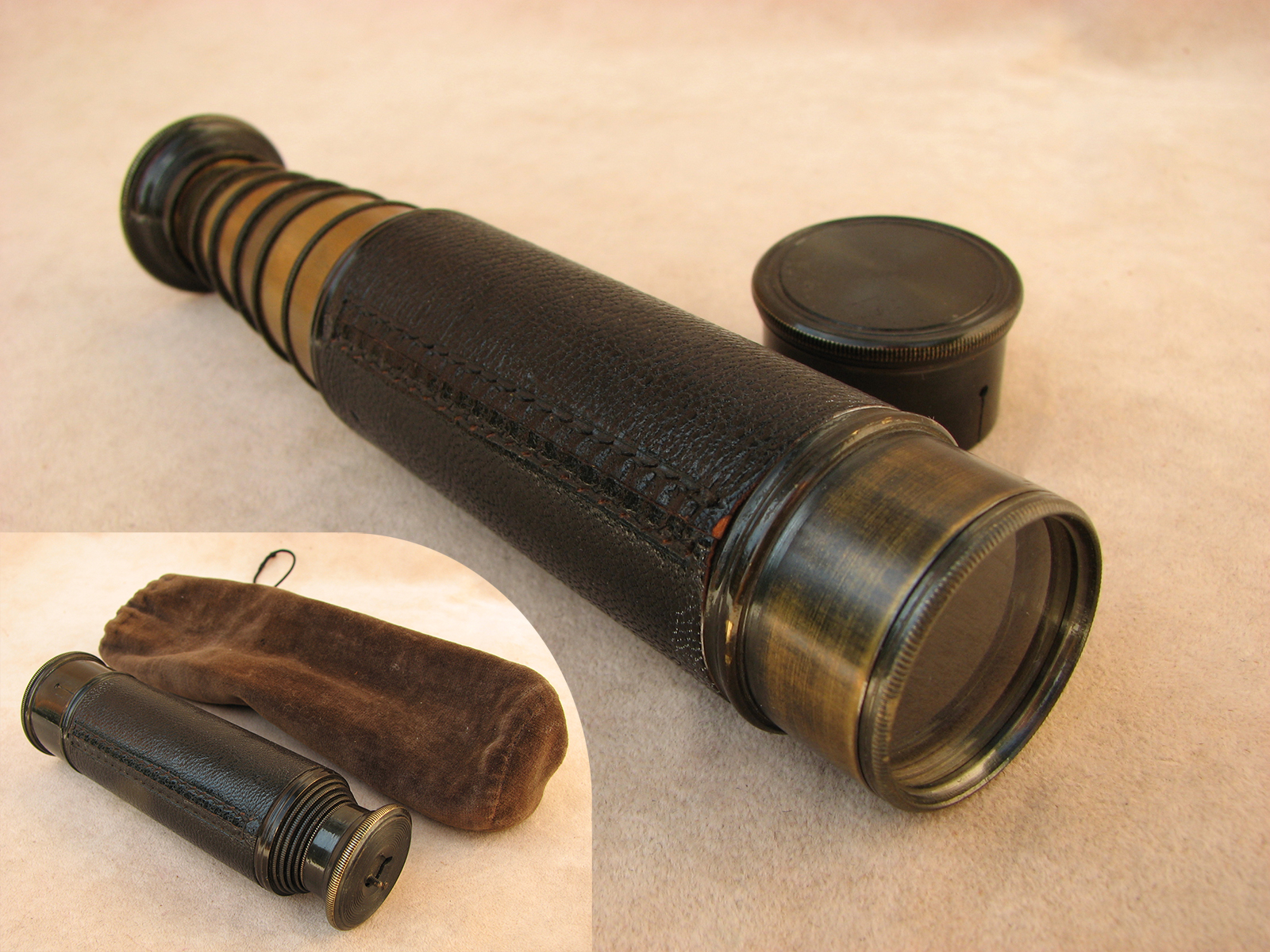 J.H. Steward 6 draw pocket telescope 'The Naturalist' circa 1920
